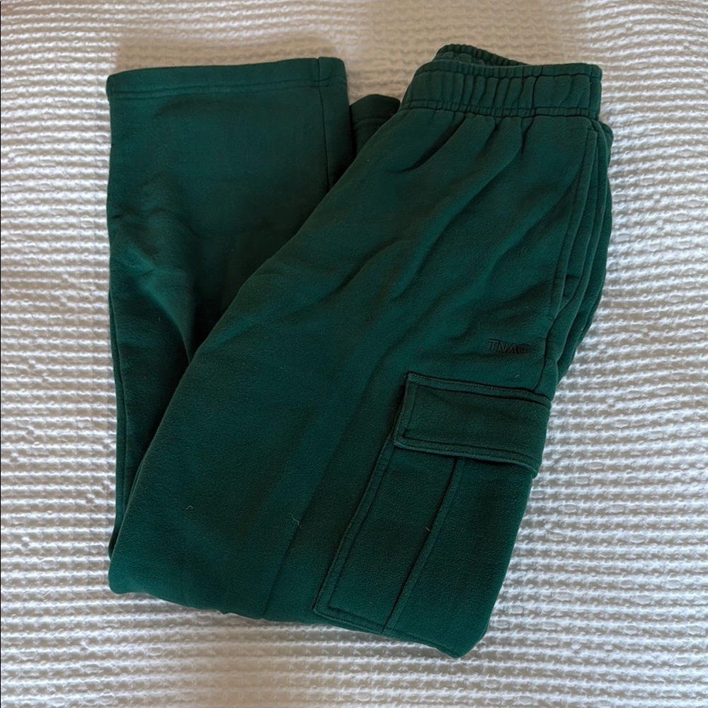 Aritzia Green Cargo Sweatpants